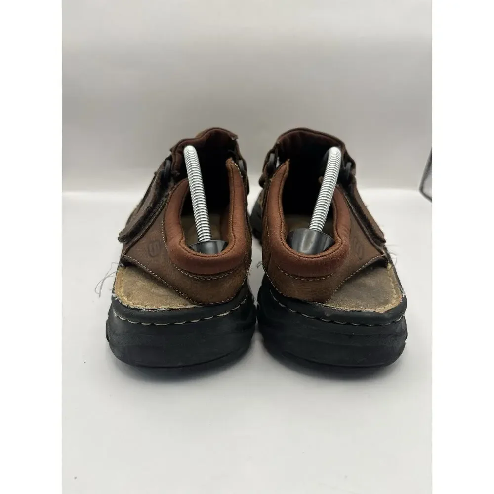 Skechers Brown Leather Fisherman Sandals Men Size 12